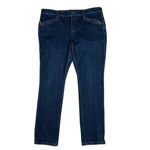 LRL Lauren Jeans Ralph Lauren Womens Straight Leg Jeans Stretch Zip Pocket Sz 16
